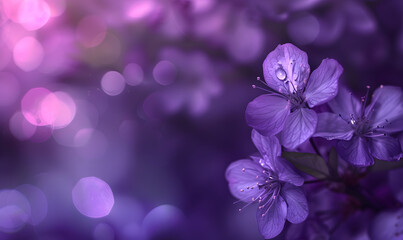 Fototapeta na wymiar purple floral background, Generative AI 
