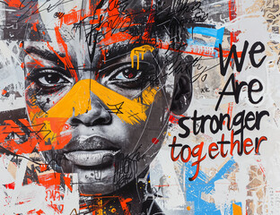 Powerful Black Lives Matter Artwork Illustration. Generative AI image