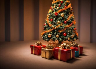 Christmas tree with presents