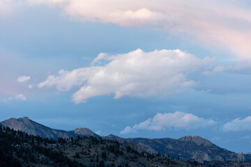 Beautiful Wide Angle Sunrise, Estes Park Colorado, Mountains