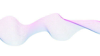 Abstract colorful sound, voice, music curved and wave lines background. technology curve line background. Design used for technology, science, banner, template, wallpaper, business and many more.