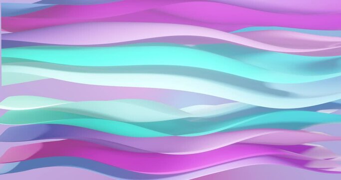 Animation of pink to blue gradient layers waving over gradient background
