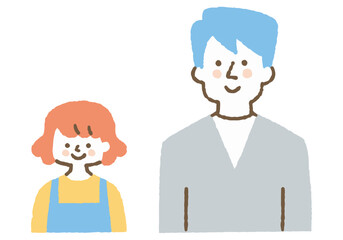 Good friends father and daughter_color