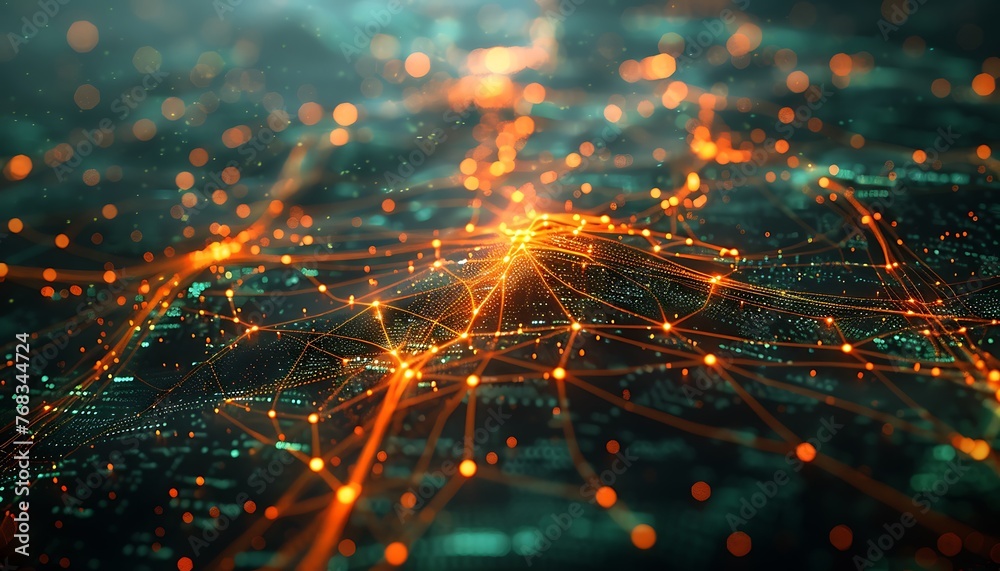 Aufkleber interconnected worlds, exploring a global supply chain through 3d holography