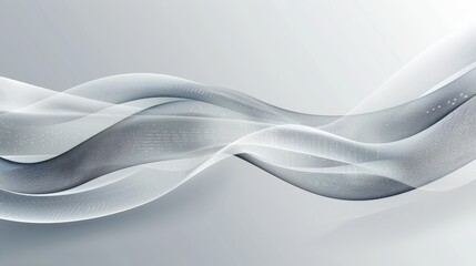 Obraz premium Abstract grey wave background poster with dynamic. technology network