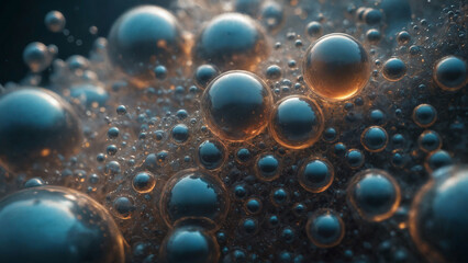 abstract underwater bubbles - obrazy, fototapety, plakaty