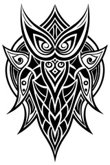 Fototapeta premium Minimalist tribal vector. Black and white color.