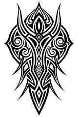 Fototapeta premium Minimalist tribal vector. Black and white color.