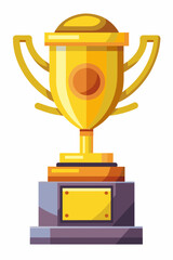 A trophy in minimalist vector style.