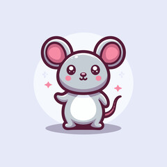 Mouse Mascot Logo Illustration Chibi is awesome logo, mascot or illustration for your product, company or bussiness