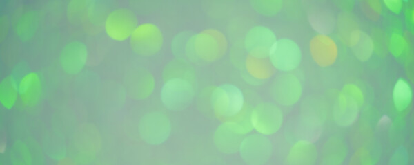 Green and yellow defocus lights. Bokeh, blurred defocus background. Abstract green.