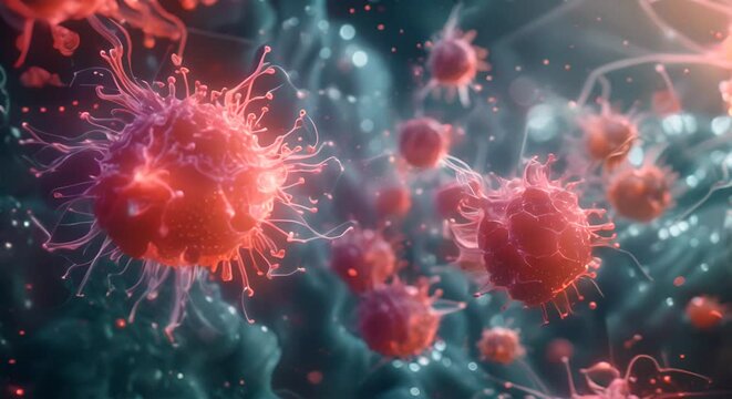 Phagocytes engulfing pathogens in a display of cellular defense
