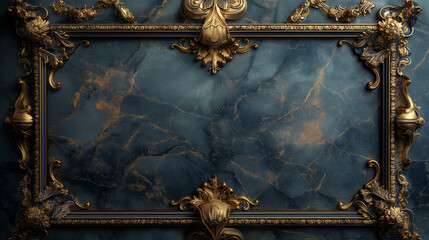 大理石と金色の装飾フレーム