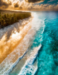 beach with trees