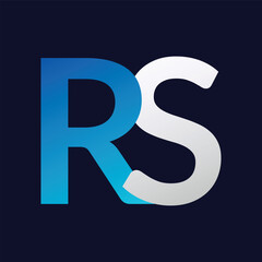 Abstract RS letter logo design template. Vector Logo Illustration.