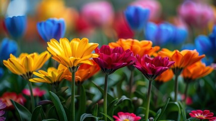 Bursting with Color: Vibrant and Lively Flowers in Full Bloom