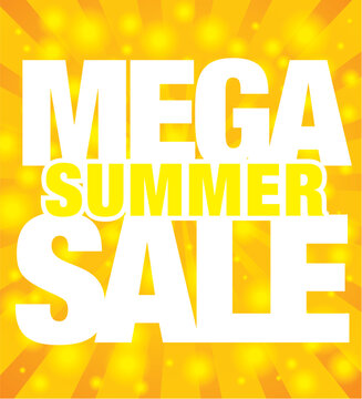 summer sale template banner, vector illustration