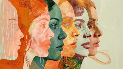 Abstract Women Portrait Collage