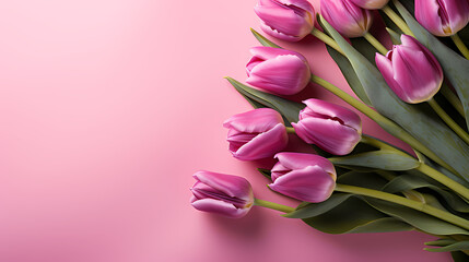 Obraz premium Tulips, beautiful composition spring flowers