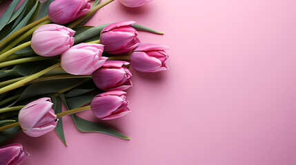 Obraz premium Tulip flowers in pastel colors