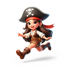 3D pirate illustration.