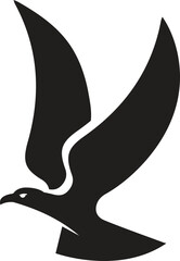 Dove Icon on Black and White Vector