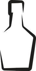 Essential restaurant bar icon wine bottles concept thin line style - editable stroke