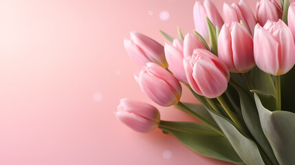 Obraz premium Tulip flowers in pastel colors