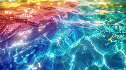 Vibrant Sunlight Dancing on Water Surface