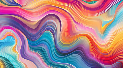 Fototapeta premium Flowing colorful glowing psychedelic abstract background art