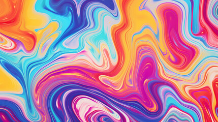 Fototapeta premium Flowing colorful glowing psychedelic abstract background art
