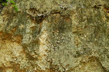 Texture and background of the surface sandstone mountain that has been eroded by nature.