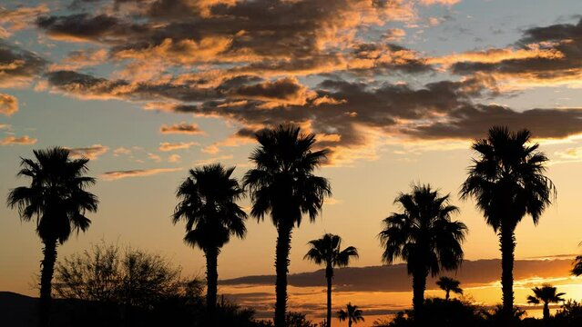 Timelapse of morning sky glow in Anza Borrego Desert State Park, California 