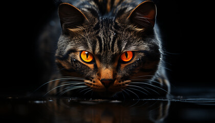 Beautiful cat wallpaper image background created with a genrative ai technology 