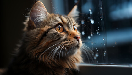 Beautiful cat wallpaper image background created with a genrative ai technology  - 768370763