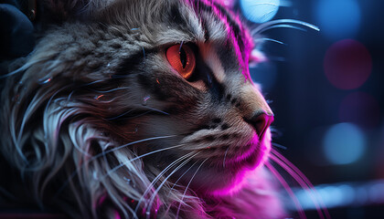 Beautiful cat wallpaper image background created with a genrative ai technology  - 768370955