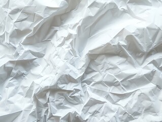 A white piece of paper with a lot of wrinkles and creases