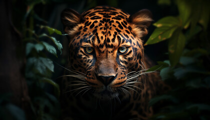 Beautiful Leopard wallpaper image background created with a generative ai technology  - 768371561