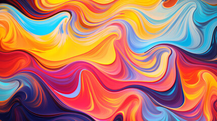 Multicolored pattern with abstract waves