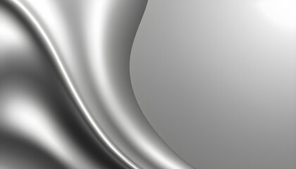 Fluid smooth abstract silver holographic shape background 