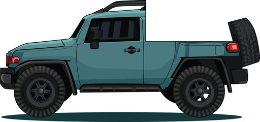 SUV car on the road Side View © GD1