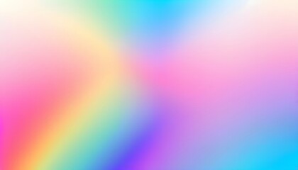 Holographic Unicorn Gradient. Trendy neon pink purple very peri blue teal colors soft blurred background