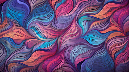 Fototapeta premium Psychedelic multicolored abstract background with swirls