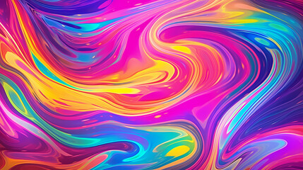 Obraz premium Psychedelic multicolored abstract background with swirls