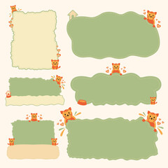 Set of Banner Shape for Pet.eps