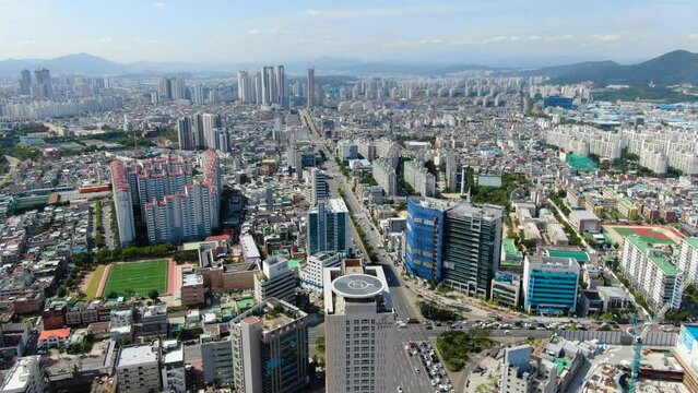 Asia South Korea Daegu Jukjeon-dong city building road traffic