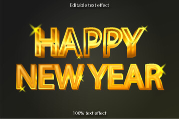 Happy New Year Editable Text Effect Luxury Style