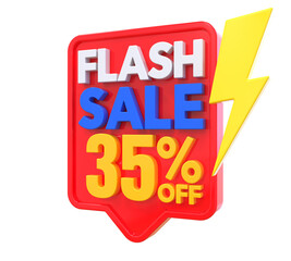35 Percent Flash Sale Off 3D Render 