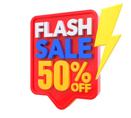 50 Percent Flash Sale Off 3D Render 