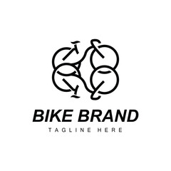 Sport bicycle logo design simple vehicle bike silhouette icon vector